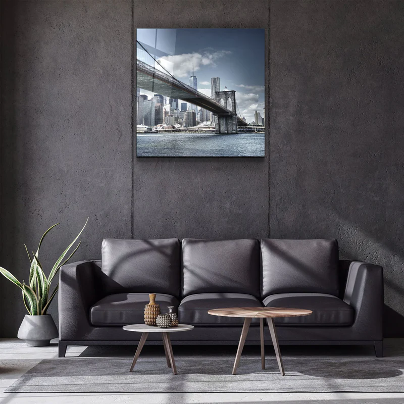 ・"Brooklyn Bridge"・Glass Wall Art - Image 2