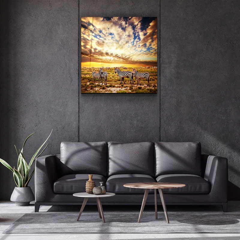 ・"Zebras"・Glass Wall Art - Image 2