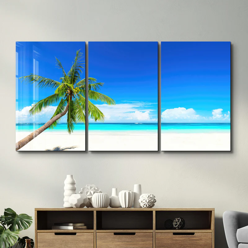・"Beach - Trio"・Glass Wall Art - Image 3