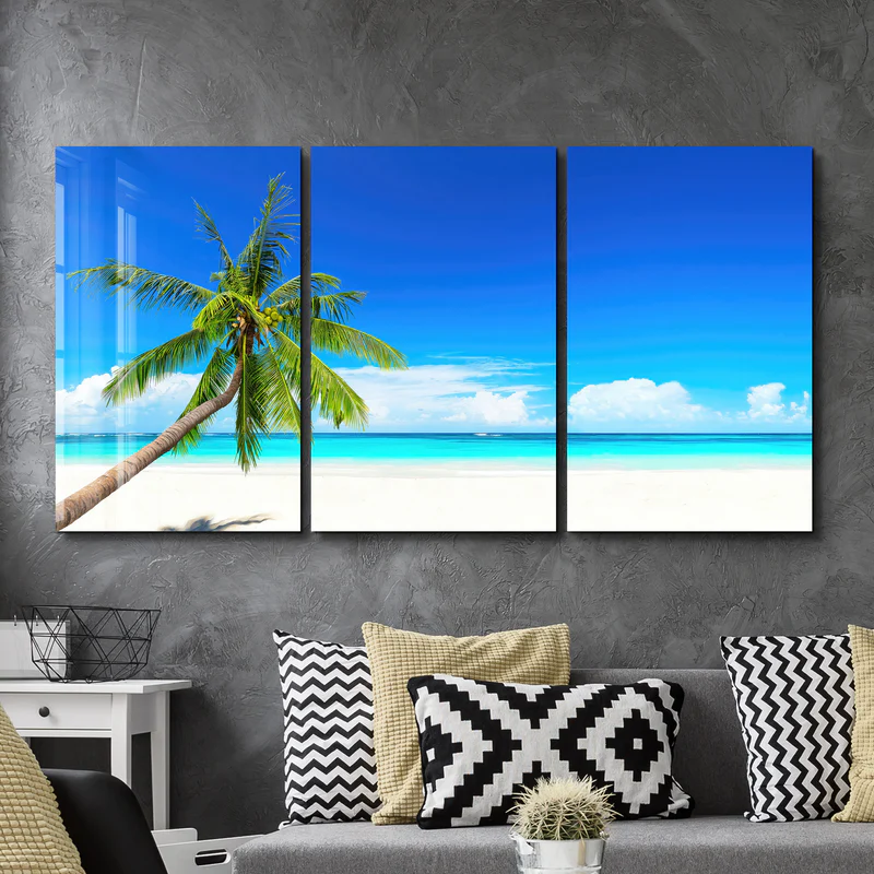 ・"Beach - Trio"・Glass Wall Art - Image 2
