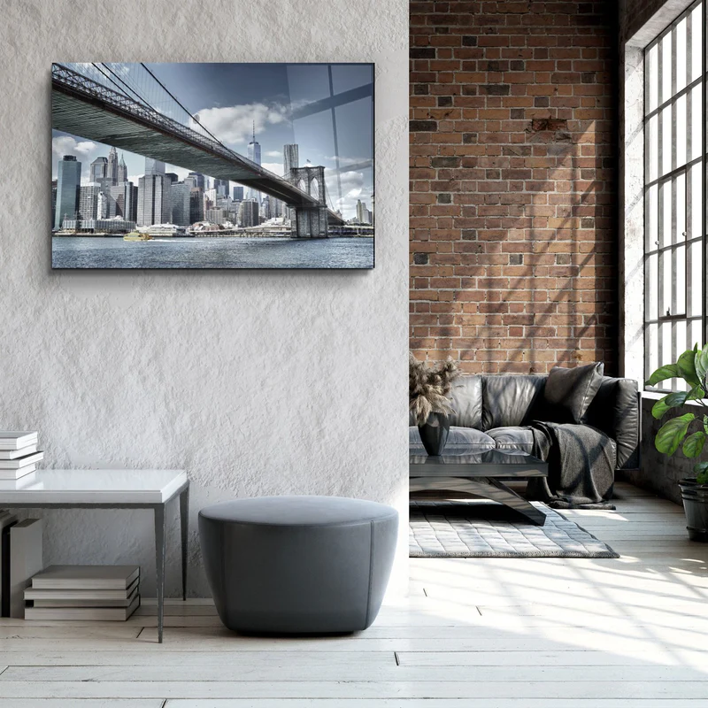 ・"Brooklyn Bridge"・Glass Wall Art - Image 3