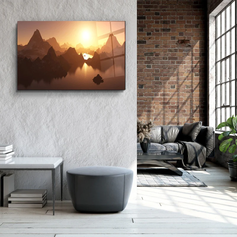 ・"Mountain"・Glass Wall Art - Image 3