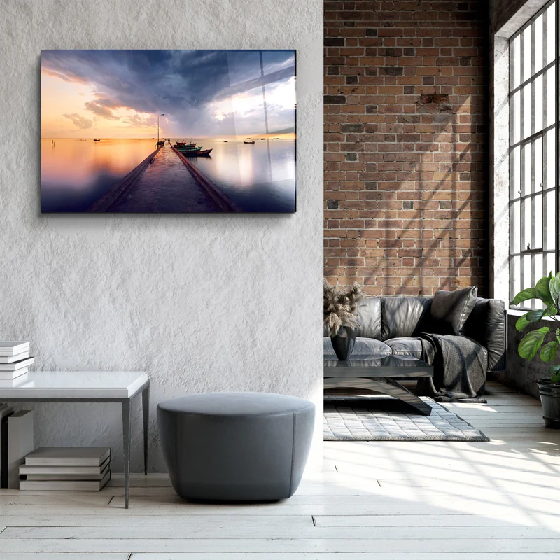 ・"Pier 9"・Glass Wall Art - Image 3