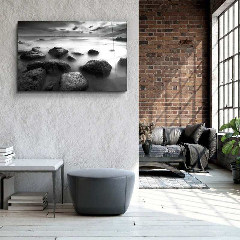 ・"Cliffs"・Glass Wall Art - Image 3