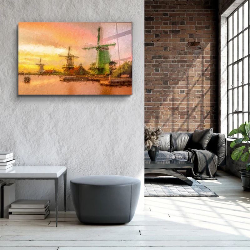 ・"Windmills"・Glass Wall Art - Image 3