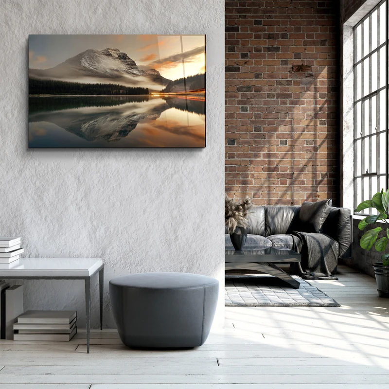 ・"Huge Mountain"・Glass Wall Art - Image 3