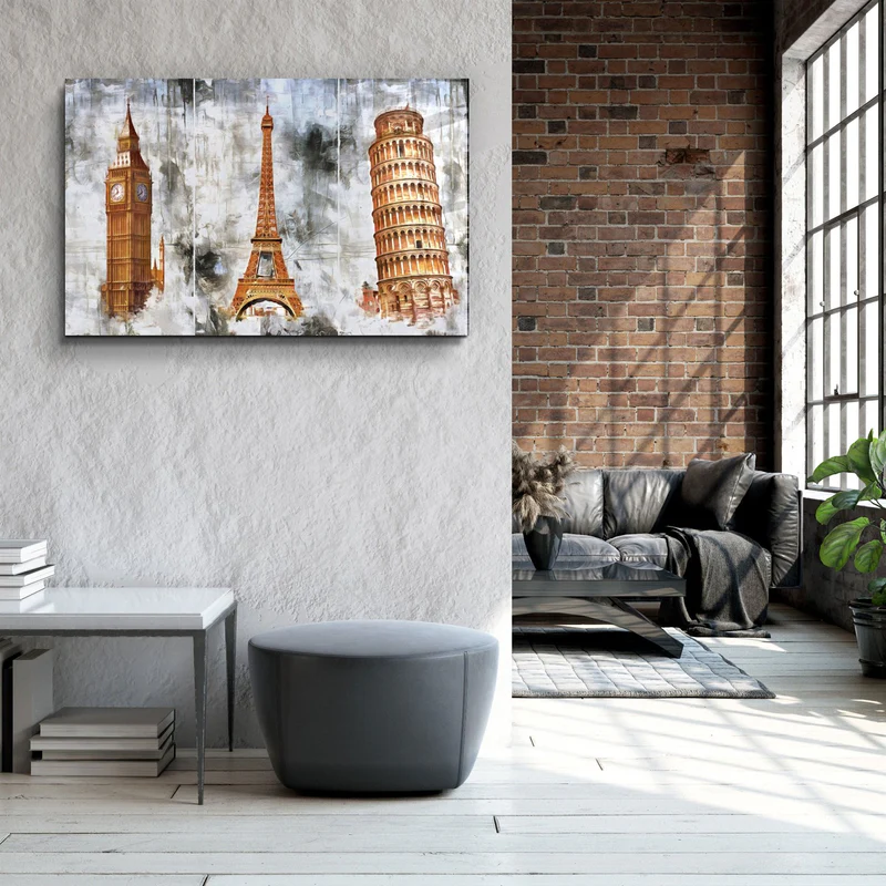 ・"Towers Trio"・Glass Wall Art - Image 2