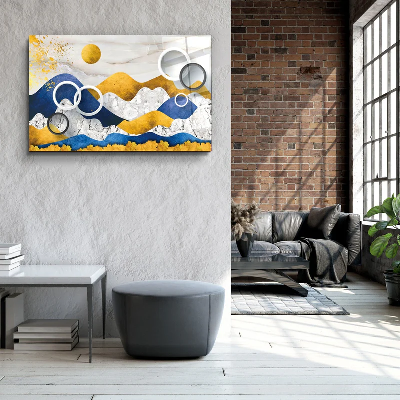 ・"Abstract Landscape"・Glass Wall Art - Image 3