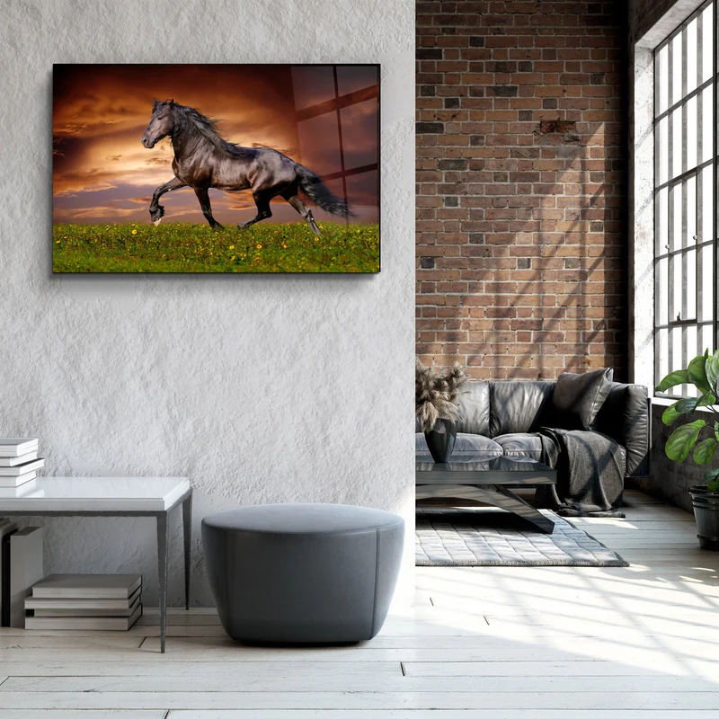・"Horse in the Wind"・Glass Wall Art - Image 3