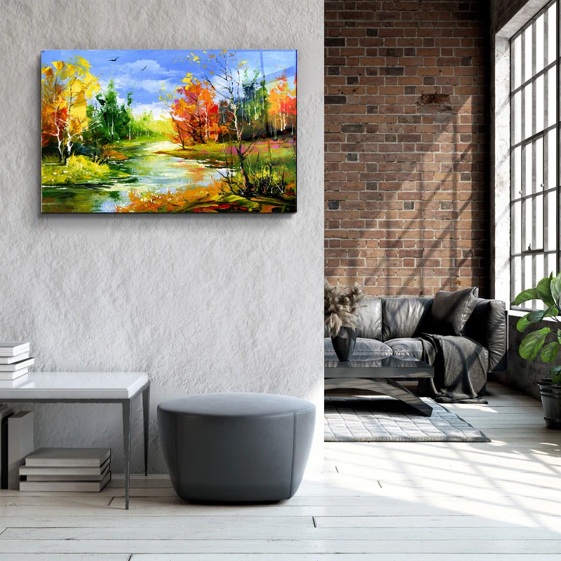 ・"Abstract Landscape V2"・Glass Wall Art - Image 3