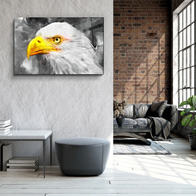 ・"Mountain Eagle"・Glass Wall Art - Image 3