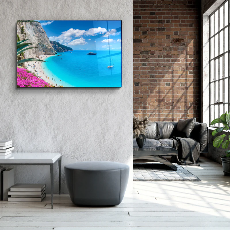 ・"Heaven Beach"・Glass Wall Art - Image 3