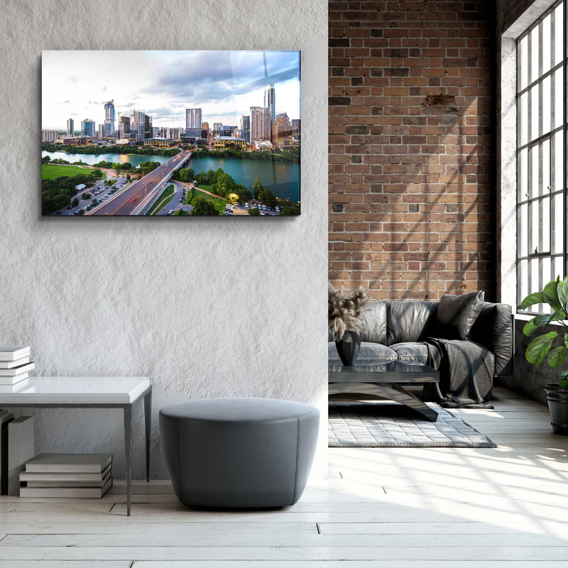・"Texas Skyline"・Glass Wall Art - Image 3