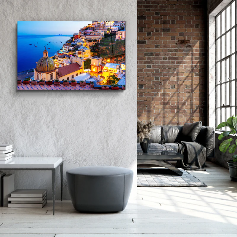 ・"Positano, Amalfi Coast, Campania, Sorrento, Italy"・Glass Wall Art - Image 3