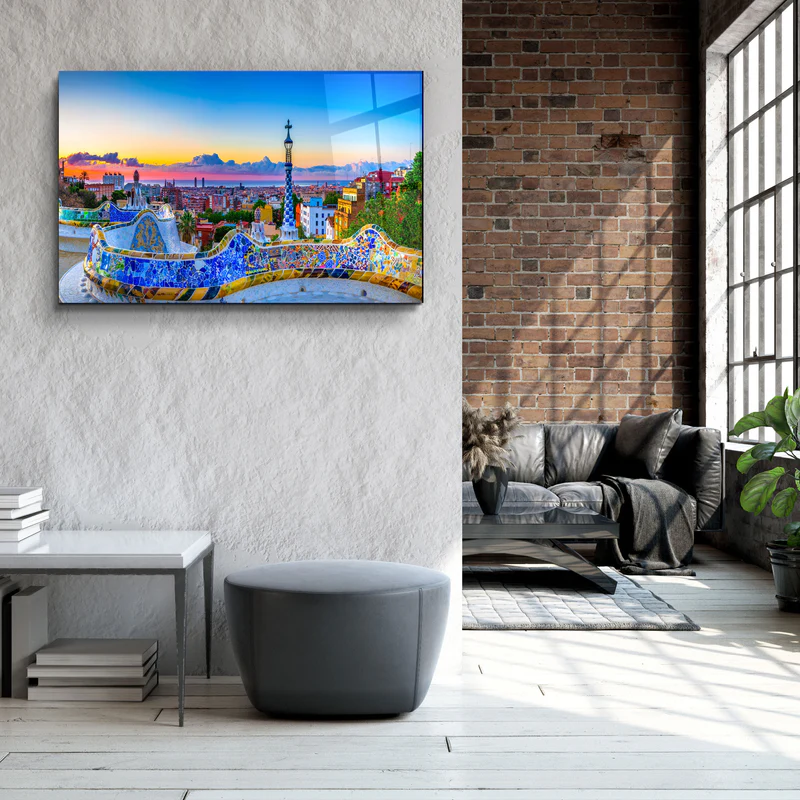 ・"Barcelona"・Glass Wall Art - Image 3