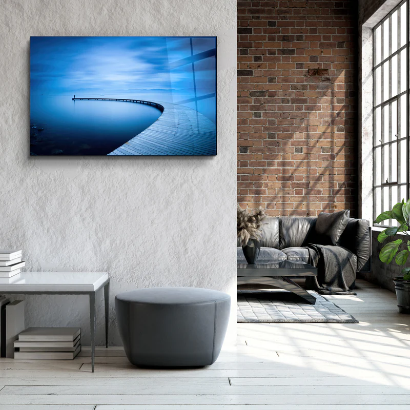 ・"The Curvy Pier"・Glass Wall Art - Image 3