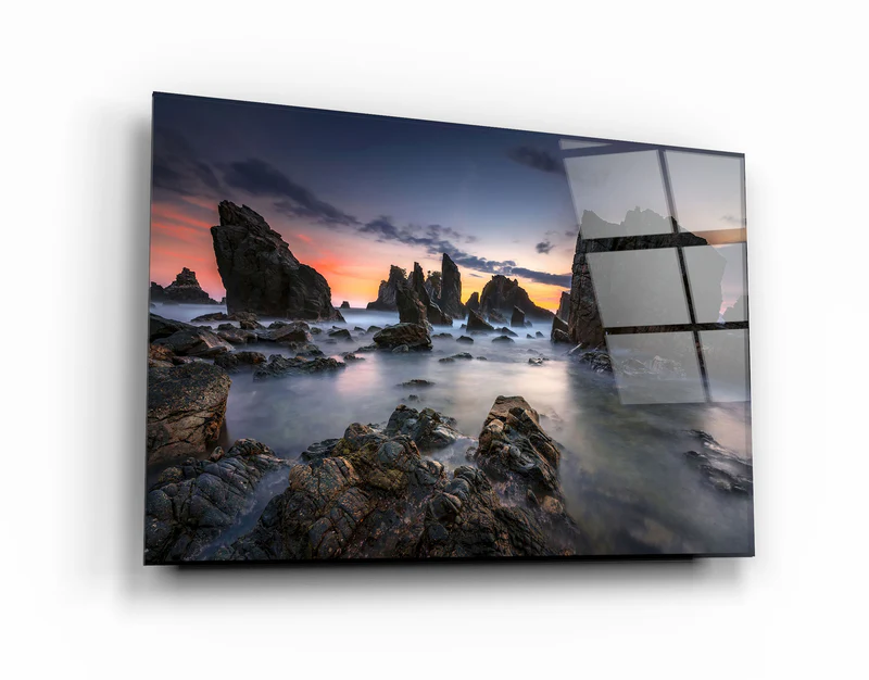 ・"Foggy Island"・Glass Wall Art