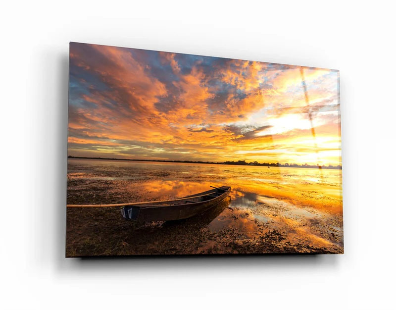 ・"Lake"・Glass Wall Art