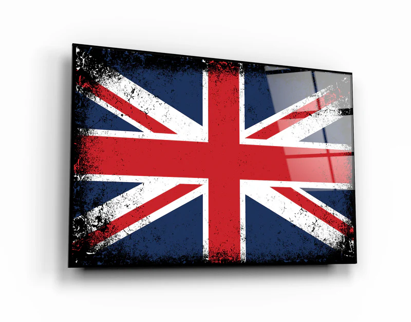 ・"Union Jack Flag"・Glass Wall Art