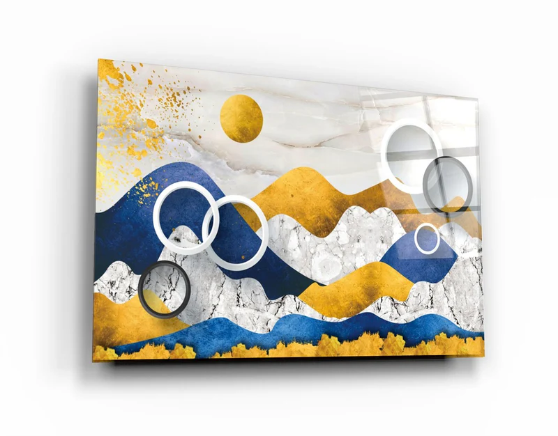 ・"Abstract Landscape"・Glass Wall Art
