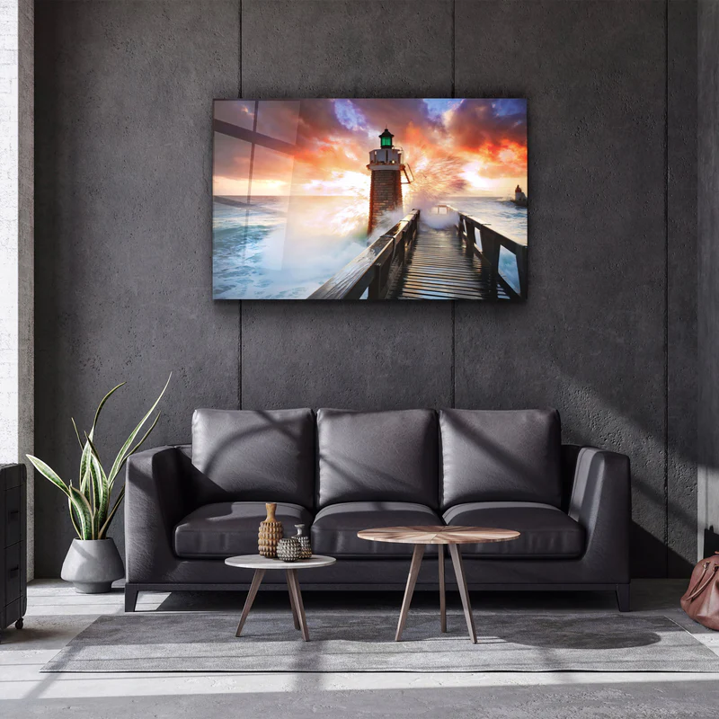 ・"Stormy Sea"・Glass Wall Art - Image 3
