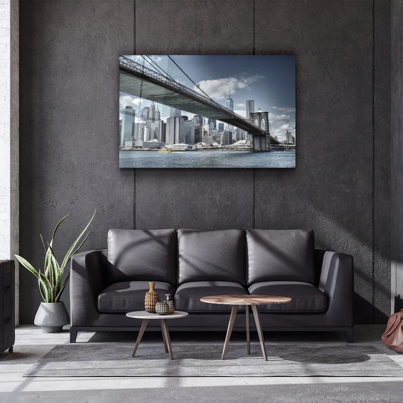 ・"Brooklyn Bridge"・Glass Wall Art - Image 2