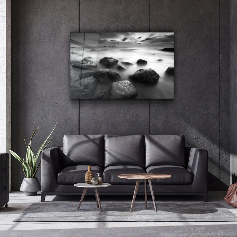・"Cliffs"・Glass Wall Art - Image 2