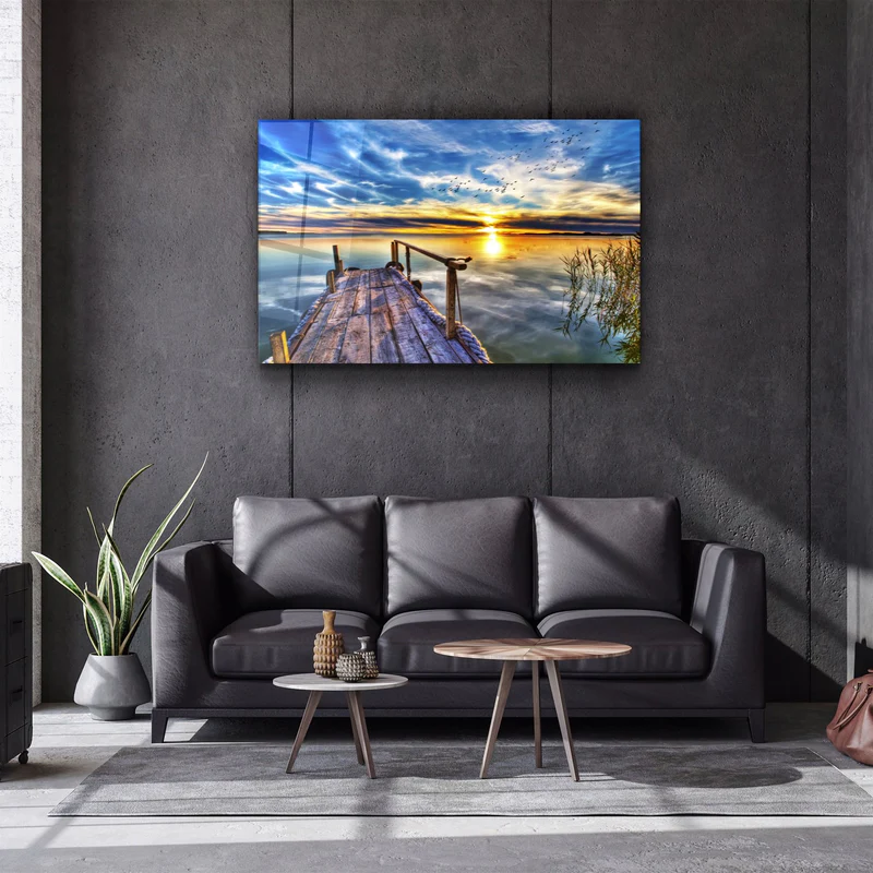 ・"Secret Lake"・Glass Wall Art - Image 2