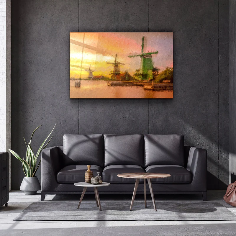 ・"Windmills"・Glass Wall Art - Image 2