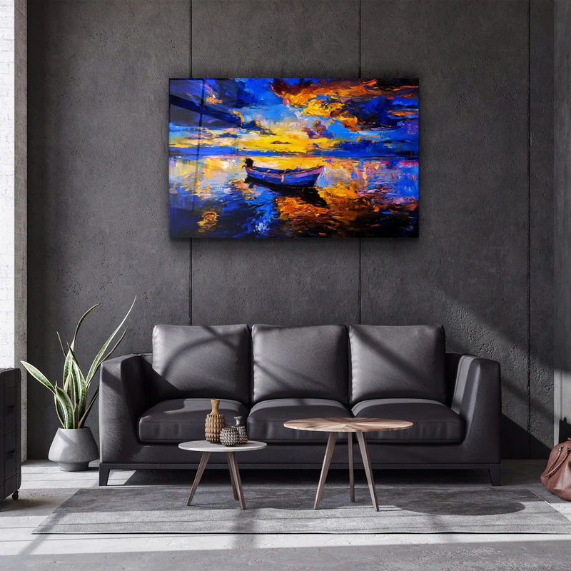 ・"The Boat Painting 2"・Glass Wall Art - Image 2