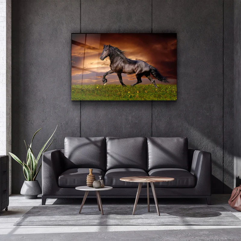 ・"Horse in the Wind"・Glass Wall Art - Image 2