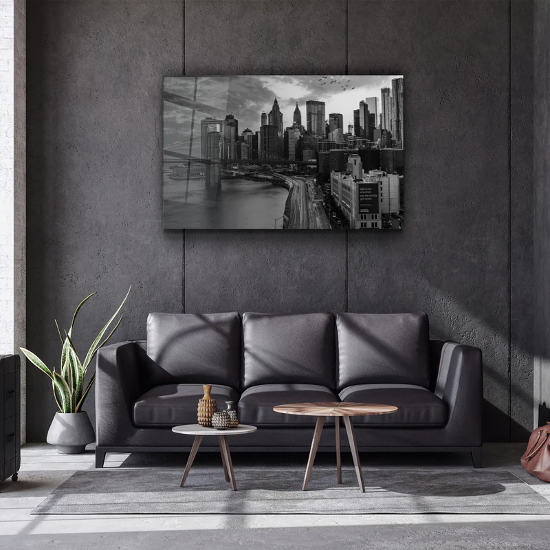 ・"Empty Road in Downtown"・Glass Wall Art - Image 2