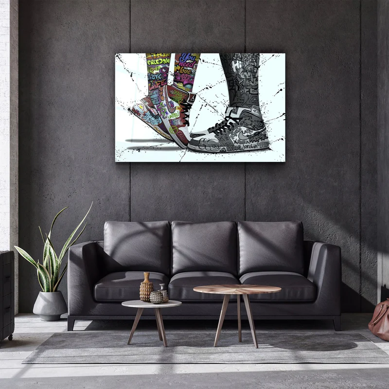 ・"Street Art Footwear V2"・Glass Wall Art - Image 2