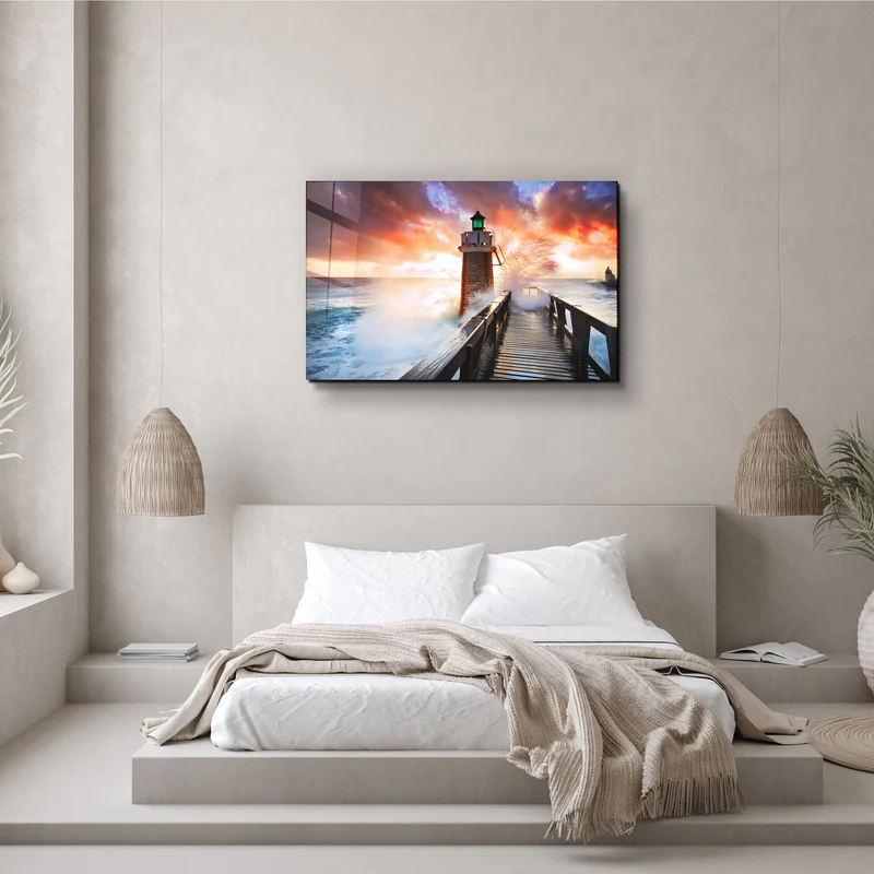 ・"Stormy Sea"・Glass Wall Art - Image 2
