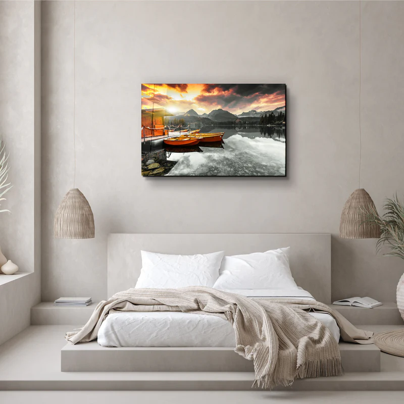 ・"Calm Lake V2"・Glass Wall Art - Image 2