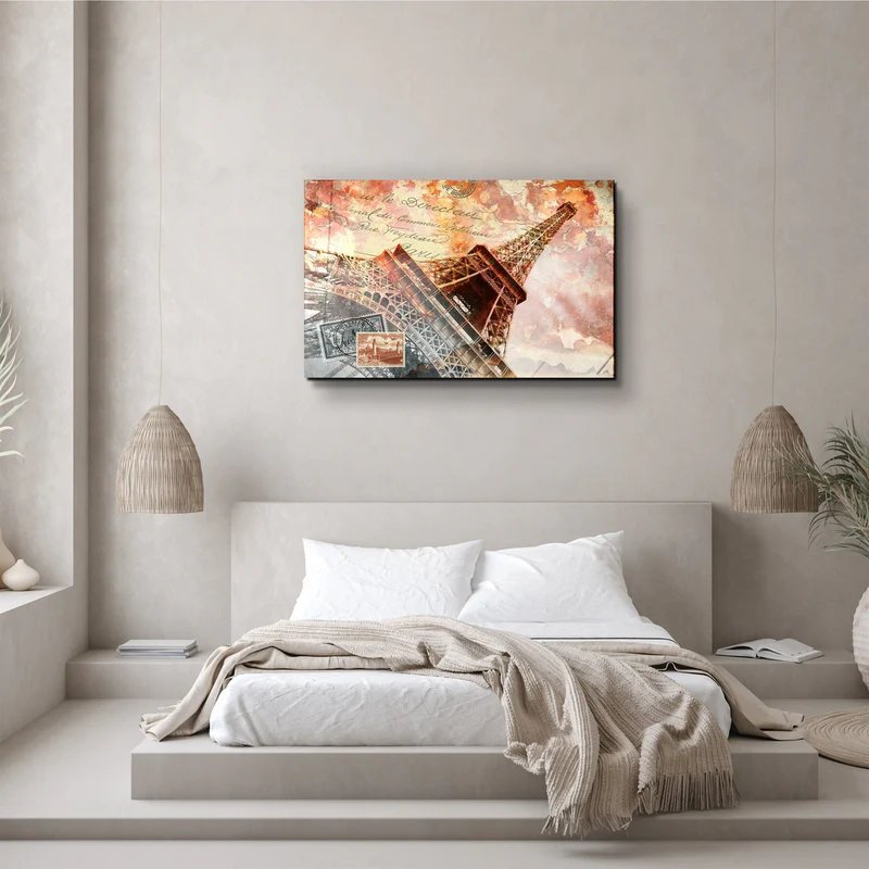・"Abstract Eiffel Tower"・Glass Wall Art - Image 3