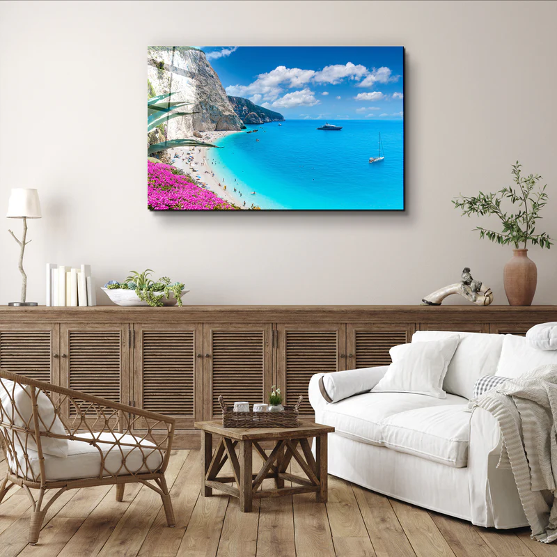 ・"Heaven Beach"・Glass Wall Art - Image 2