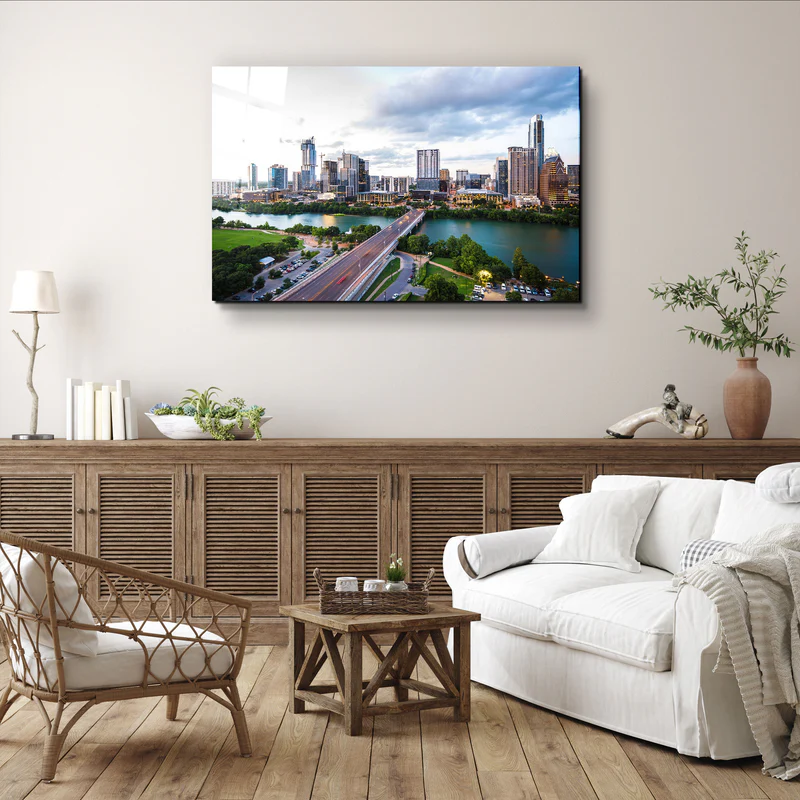 ・"Texas Skyline"・Glass Wall Art - Image 2