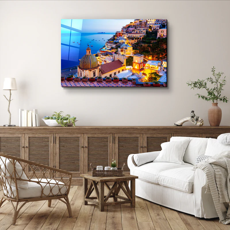 ・"Positano, Amalfi Coast, Campania, Sorrento, Italy"・Glass Wall Art - Image 2