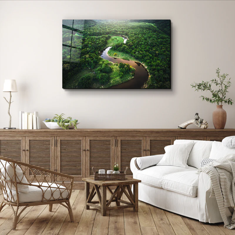 ・"Meandering River"・Glass Wall Art - Image 2