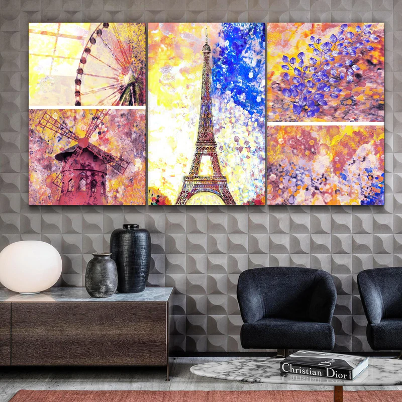 ・"Paris - Trio"・Glass Wall Art - Image 2