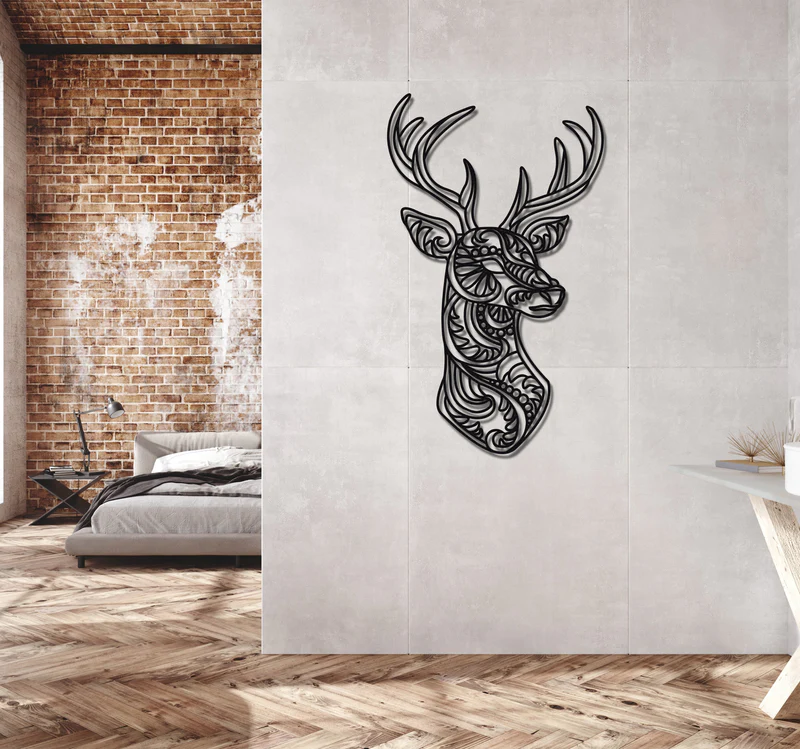 ・"Zentangle Deer"・Premium Metal Wall Art - Limited Edition - Image 3