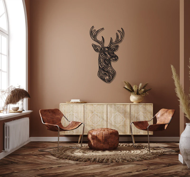・"Zentangle Deer"・Premium Metal Wall Art - Limited Edition - Image 2