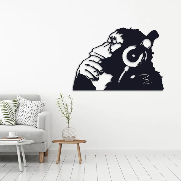 ・"Banksy Monkey Beats"・Premium Metal Wall Art - Limited Edition - Image 3