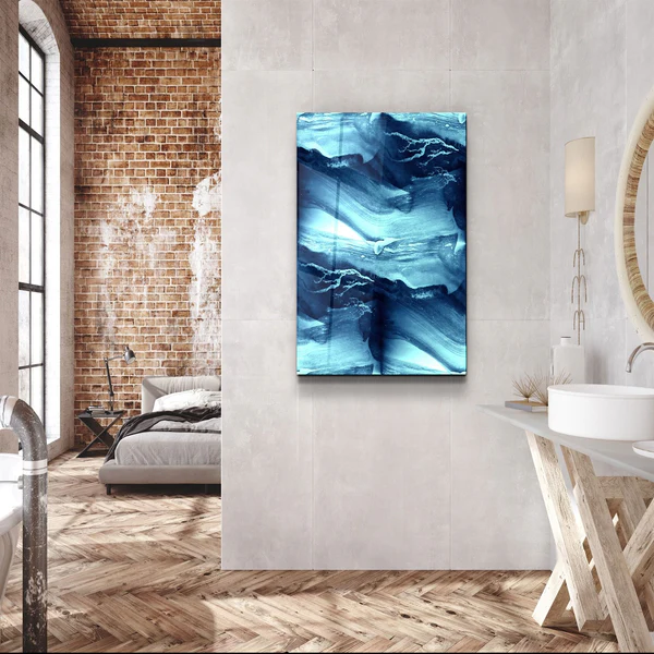 ・"Abstract Waves"・Glass Wall Art - Image 3