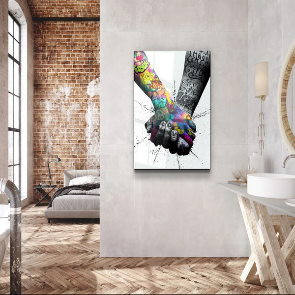 "Handhold"ć»Glass Wall Art - Image 3