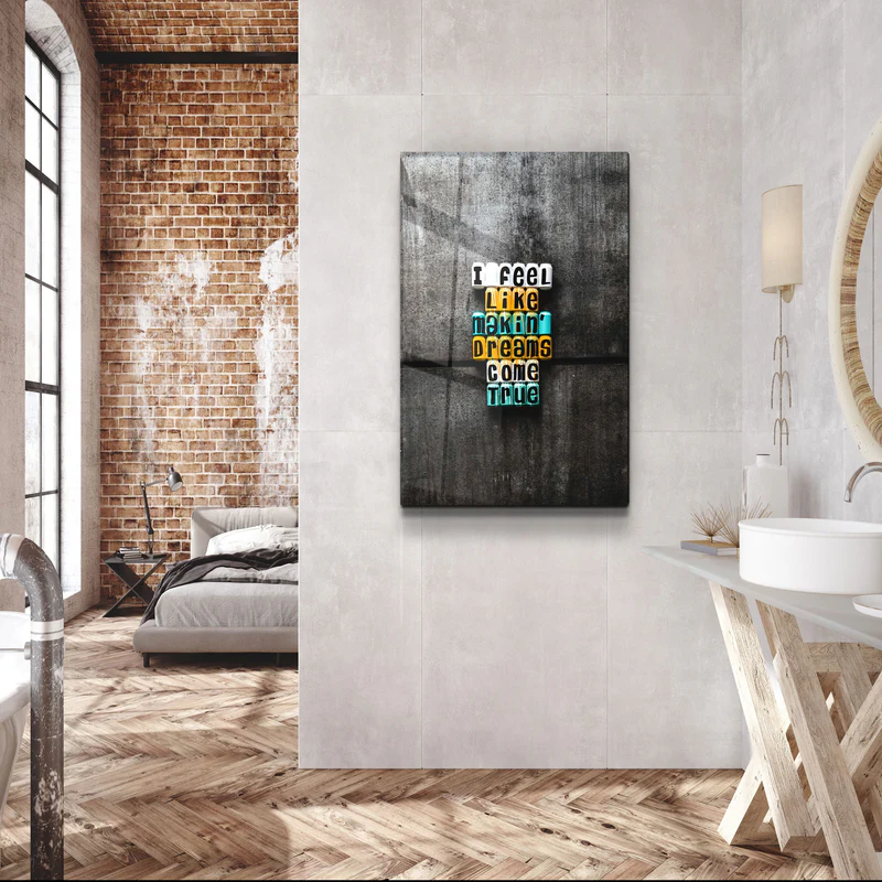 ・"I Feel Like"・Designer's Collection Glass Wall Art - Image 3