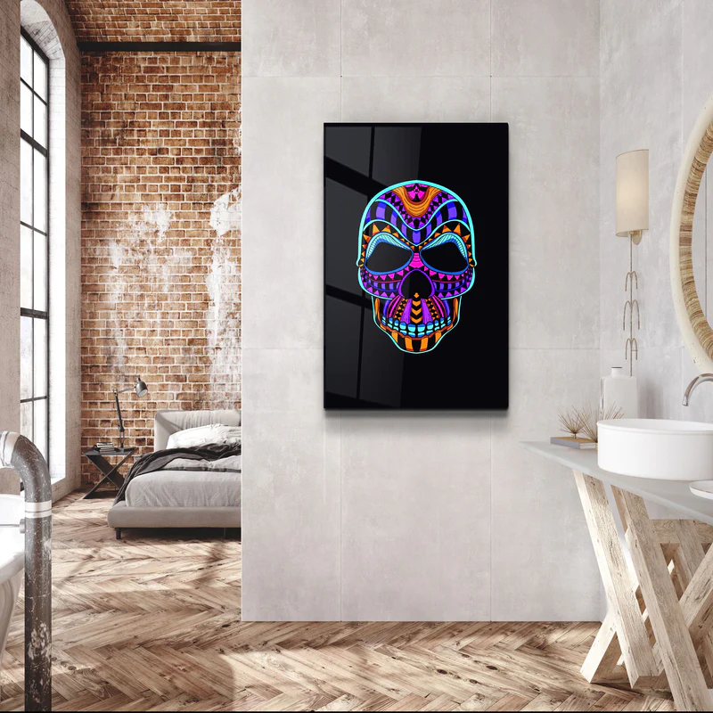 ・"S-kull"・Designer's Collection Glass Wall Art - Image 2