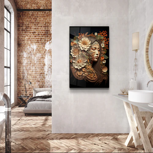 ・"Queen of Nature"・Secret World Collection Glass Wall Art - Image 2