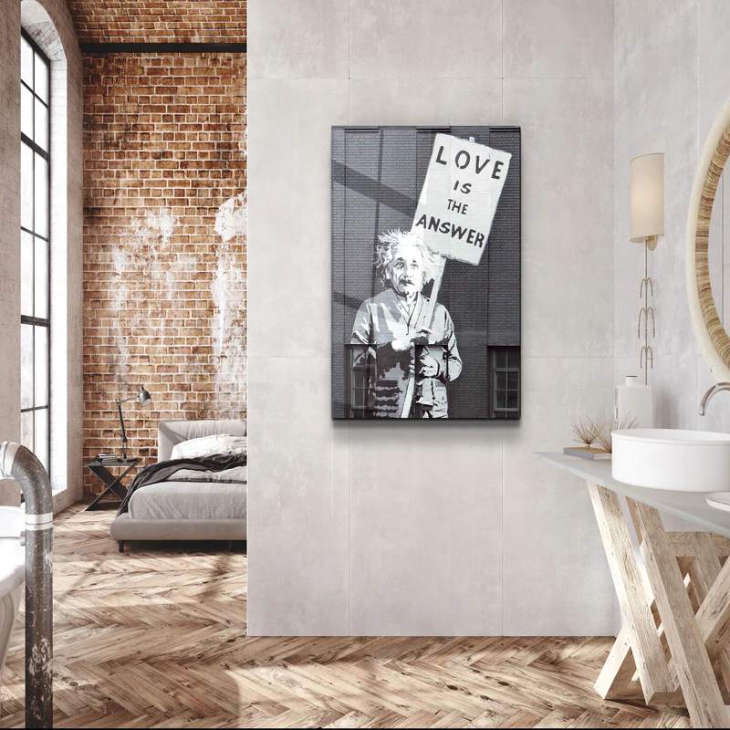 ・"Love is the Answer V2"・Designer's Collection Glass Wall Art - Image 3